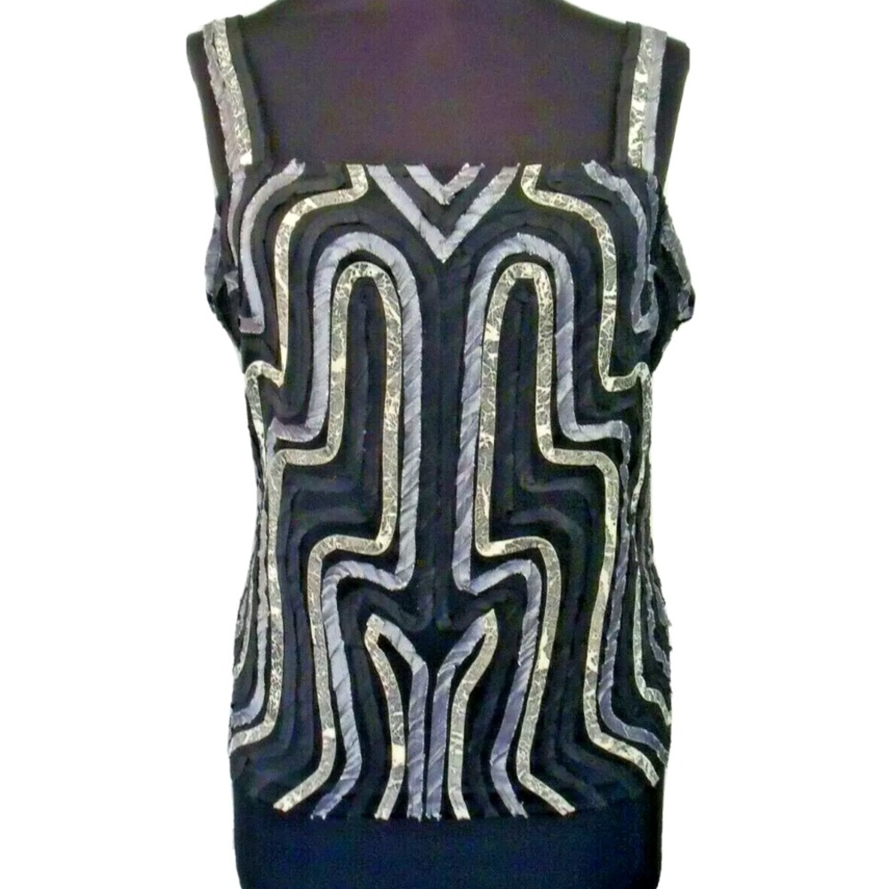 Alexandra Rosati Tricolor Blouse Tank Camisole 6